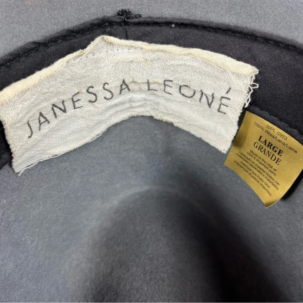 Janessa Leone Hayden Wool Hat Gray Women's Large